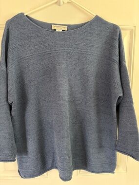 Christopher & Banks Light Periwinkle Knit Boatneck Sweater
